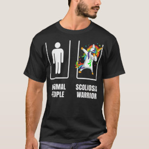 Dabbing Unicorn Scoliosis Warrior Survivor T-Shirt