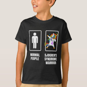 Dabbing Unicorn Sjogren's Syndrome Warrior Survivo T-Shirt