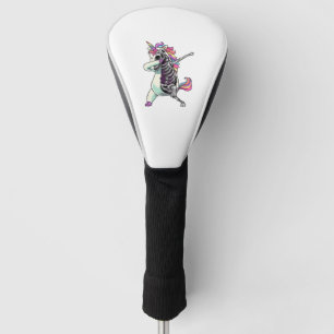 Dabbing Unicorn Skeleton Halloween Girls Dab T-Shi Golf Head Cover