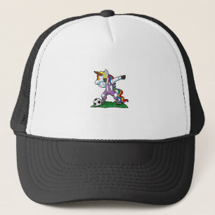 Dabbing Unicorn Soccer Girls Women Team Coach Gift Trucker Hat