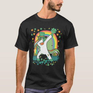 Dabbing Unicorn St Patricks Day Kids Leprechaun Le T-Shirt