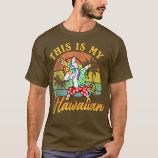 Dabbing Unicorn Summer Beach Vacation This Is My H T-Shirt