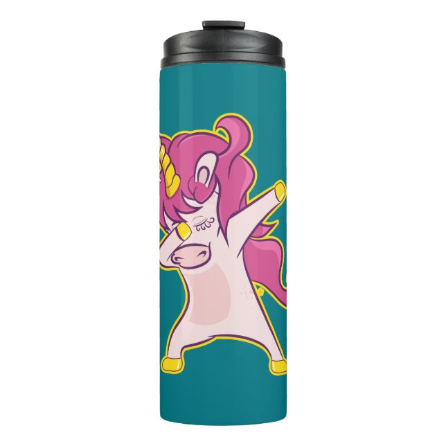 Dabbing Unicorn Thermal Tumbler (Front)