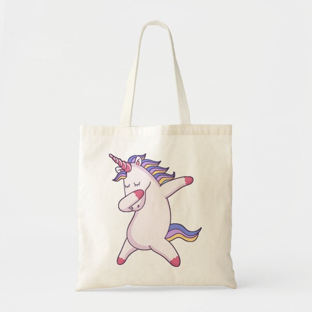 Dabbing Unicorn Tote Bag (Front)
