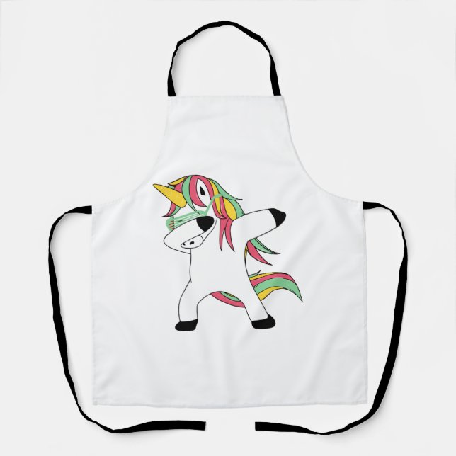Dabbing Unicorn Unicorn  Apron (Front)