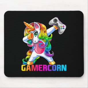 Dabbing Unicorn Video Game Controller Gamer Girl  Mouse Pad