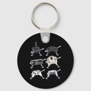Dabbing Video Gamer Controllers Fun Boys Kids Game Keychain