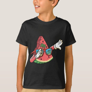 Dabbing Watermelon Kawaii Dab Summer Fruit Melon L T-Shirt