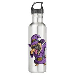 Dabbing Witch Pug Cute Halloween Pugs Funny Dab 710 Ml Water Bottle