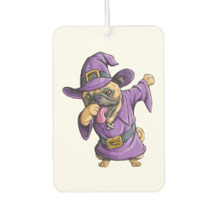 Dabbing Witch Pug Cute Halloween Pugs Funny Dab Air Freshener