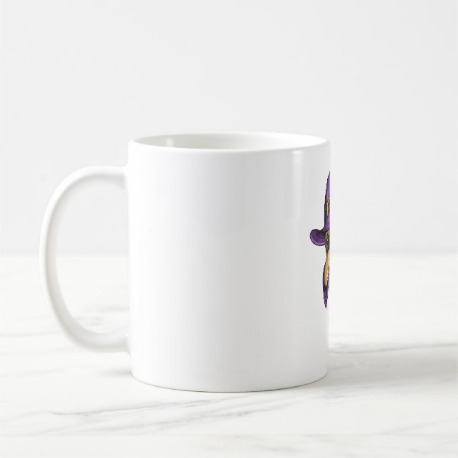 Dabbing Witch Pug Cute Halloween Pugs Funny Dab Coffee Mug (Left)