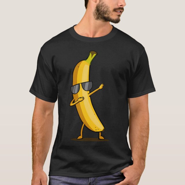 Dabbing Yellow Banana - Dab Dancing Fruit T-Shirt (Front)