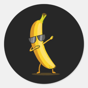 Dabbing Yellow Banana - Dab Funny Dancing Fruit  Classic Round Sticker
