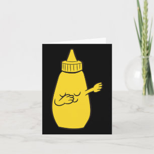 Dabbing Yellow Mustard Squeeze Bottle Funny Dancin Card