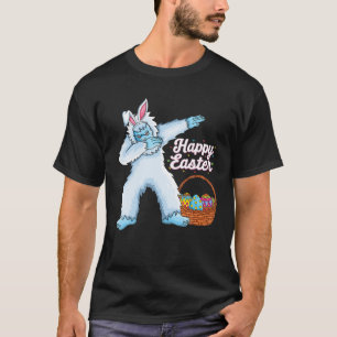 Dabbing Yeti Easter Eggs Bunny Kids Boys Girls Yet T-Shirt