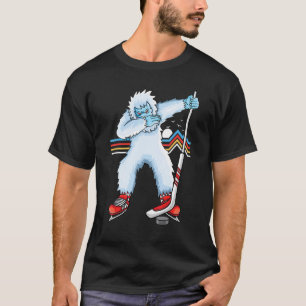 Dabbing yeti Ice Hockey yeti Kids Boys ice Hockey T-Shirt