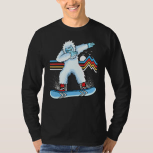 Dabbing Yeti Vintage Snowboarding  Retro Snowboard T-Shirt