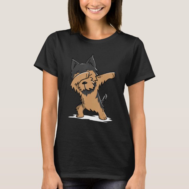 Dabbing Yorkshire Terrier Dab Dance Dog T-Shirt (Front)