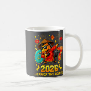 Dabbing Zodiac Horse Lunar New Year Chinese New Ye Coffee Mug