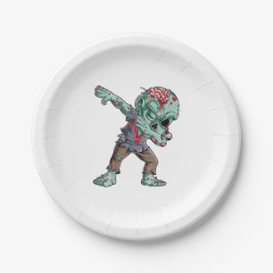 Dabbing Zombie Halloween Shirts, Halloween 2021 Paper Plate