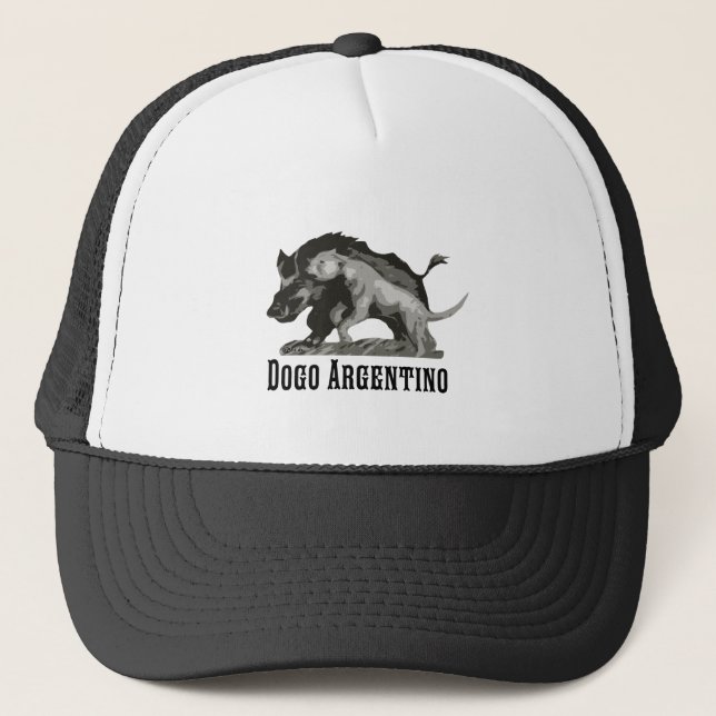 DACA Boar and Dogo Light Apparel Trucker Hat (Front)