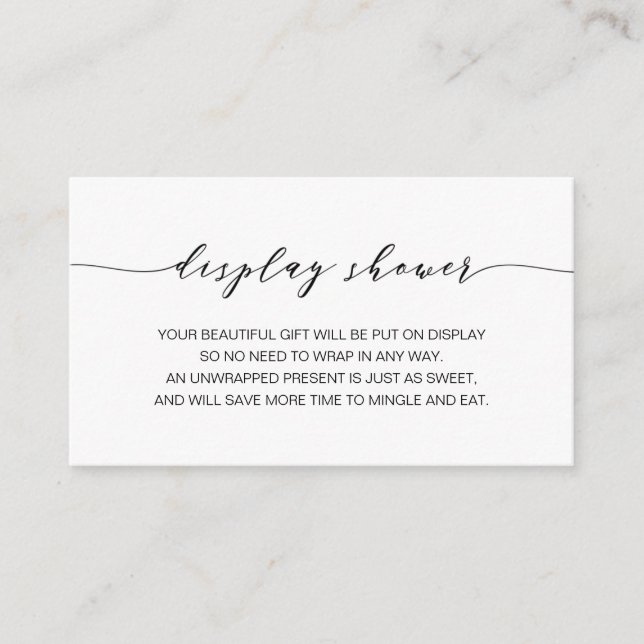 D'accompagnement Afficher la carte d'insertion pour bébé douche (Devant)