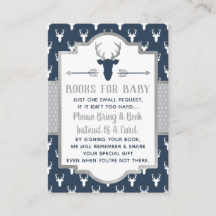 D'accompagnement Apportez Une Carte De Livre, Cerf De Bois, Baby sh