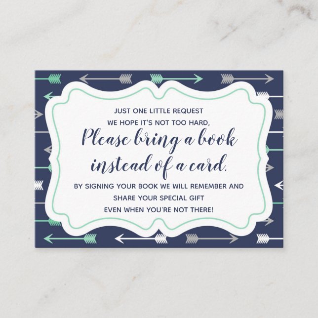 D'accompagnement Apportez une carte d'insertion de livre (Devant)