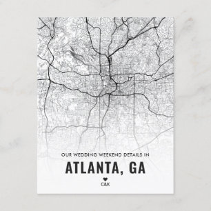 D'accompagnement Atlanta Mariage Weekend Details Carte de boîtier