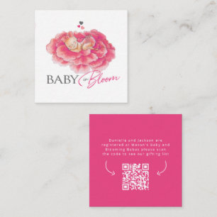 D'accompagnement Baby en fleur rose carte de baby shower de registr