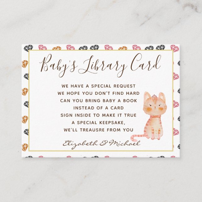 D'accompagnement Baby Library Demande de carte de livre Princess Ca (Devant)