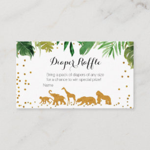 D'accompagnement Baby shower animal Safari - Carte de rabat