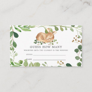 D'accompagnement Baby shower Cerf Devine Combien De Carte