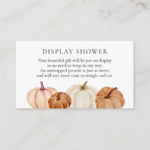 D'accompagnement Baby shower citrouille  écran douche carte d'inser