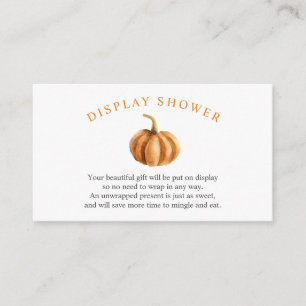 D'accompagnement Baby shower citrouille écran douche carte d'inser