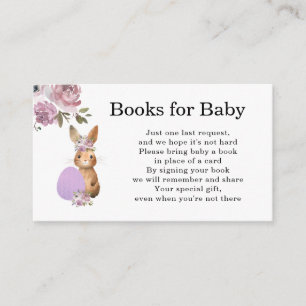 D'accompagnement Baby Shower de Pâques Carte de livres pour bébé