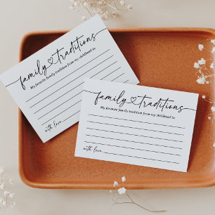 D'accompagnement Baby shower de script moderne Carte des traditions