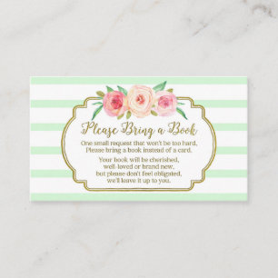 D'accompagnement Baby shower Demande Carte Pink Floral Mint