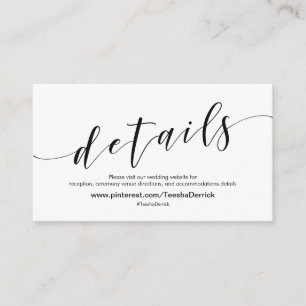 D'accompagnement Beautiful Mariage Website Details Carte de boîtier