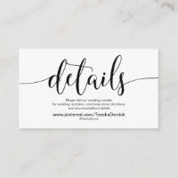 Beautiful Mariage Website Details Carte de boîtier
