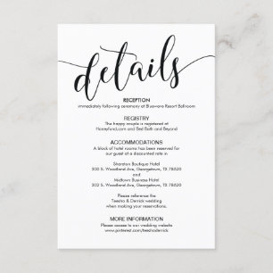 D'accompagnement Belle carte de boîtier Détails Mariage