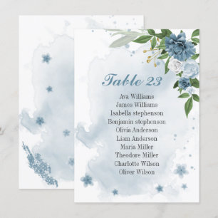 D'accompagnement bleu blanc fleurs verdure carte de siège
