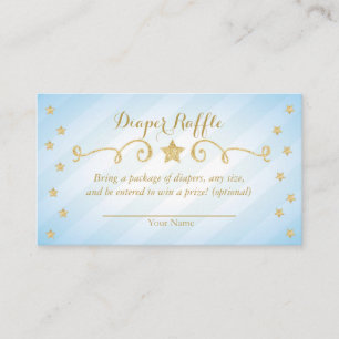 D'accompagnement Blue Boy Twinkle Little Star Diaper Carte Raffle