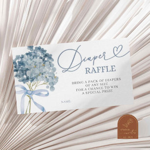 D'accompagnement Blue Hydrangea Boy Baby shower Déchets Carte Raffi