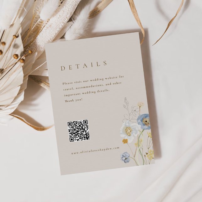 D'accompagnement Boho Botanical Mariage Détails Carte de boîtier (Créateur téléchargé)