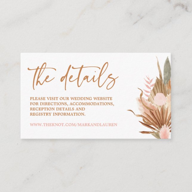 D'accompagnement Boho Terracotta Site Web Info Carte de boîtier (Devant)