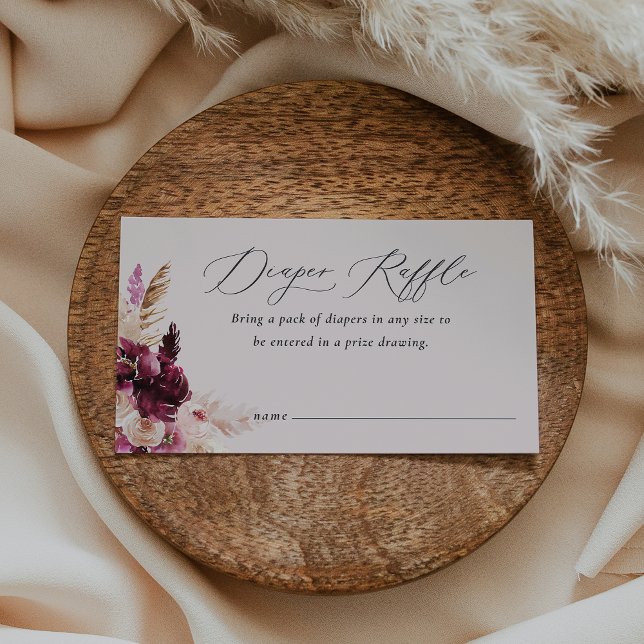 D'accompagnement Bonjour Bébé Blush Diaper Carte Raffle (Créateur téléchargé)