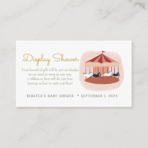 D'accompagnement Carousel Baby Display - Carte de boîtier de douche