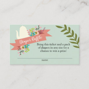 D'accompagnement Carte à rabat Baby shower de couche de thé