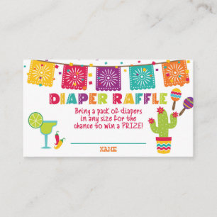 D'accompagnement Carte à rabat Fiesta Baby shower - Blanc